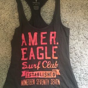 Gray tank with pink ombré letters